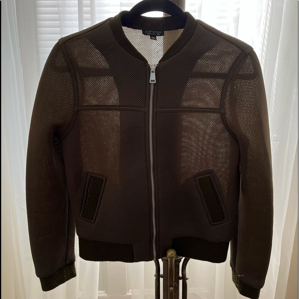 Breezy Green Topshop Bomber Jacket - Size 4